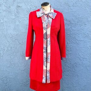 Mod Dress and Jacket Set by Lilli Ann Knits Size lMedium